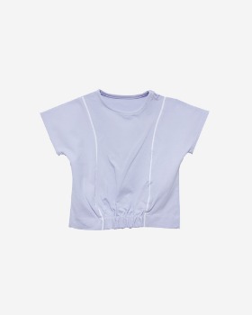 lavender elastic band T-shirt